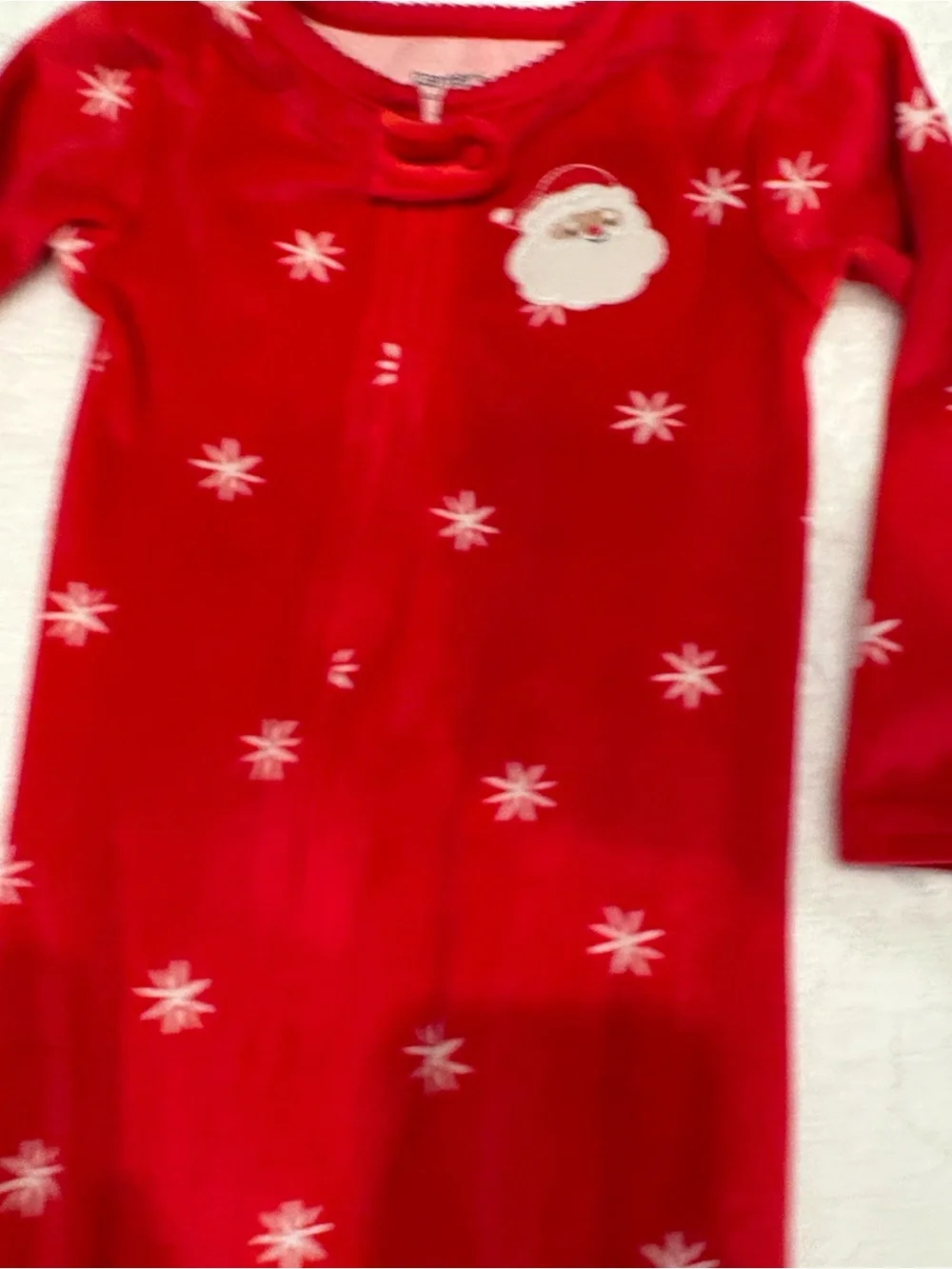 Carter's Pink Infant Footed Christmas Soft Fleece  Pajama Set 18 mos